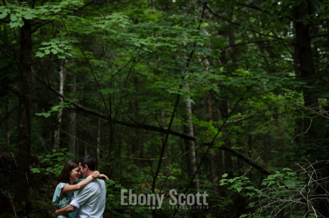Nic and Kelsey Engagement Photos on the Meduxnekeag Trail